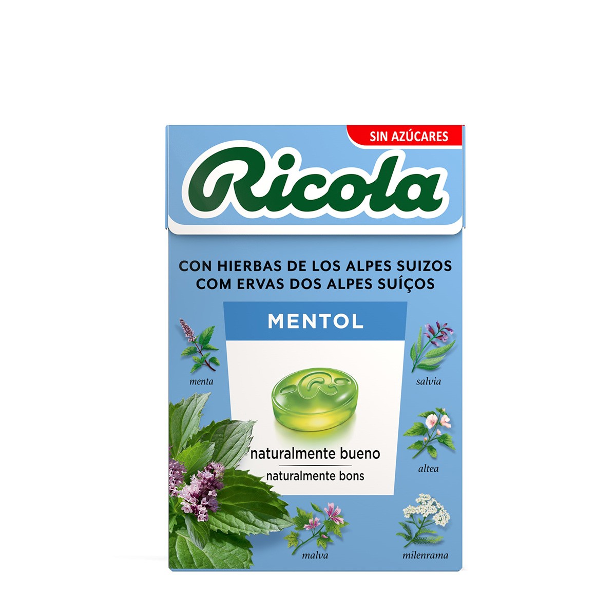 Ricola caramelos con mentol sin azúcar 50g